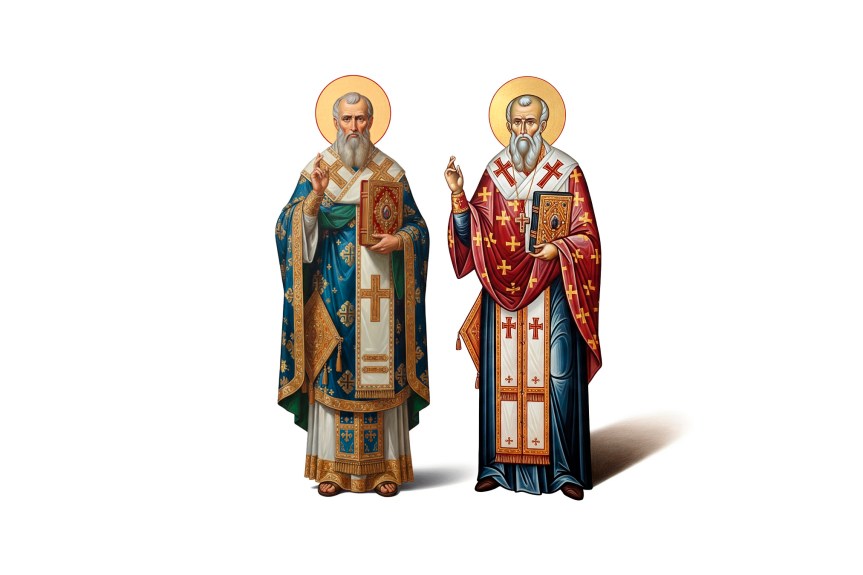 Santos Basilio Magno y Gregorio&nbsp;Nacianceno