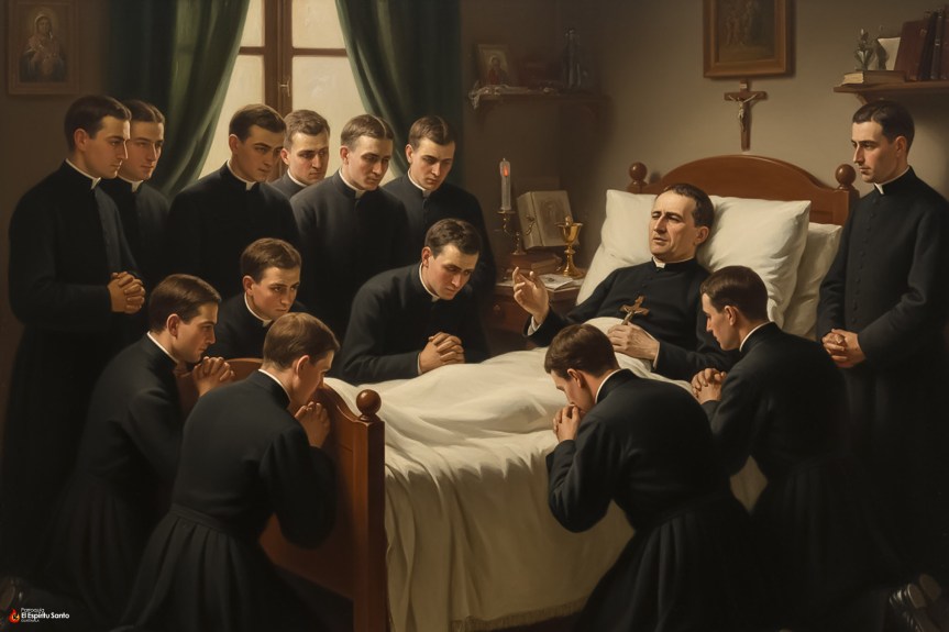 Don Bosco recibe por última vez la&nbsp;comunión