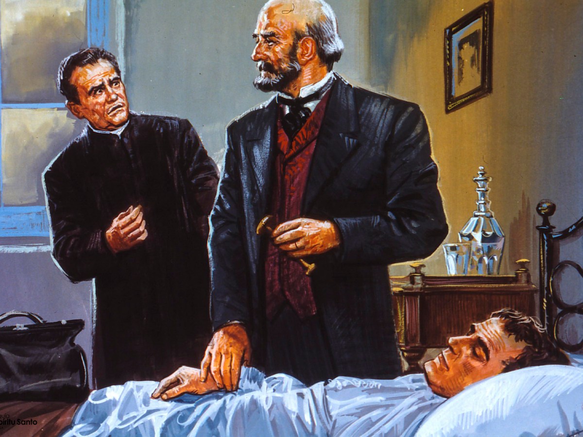 Don Bosco recibe por última vez la&nbsp;comunión