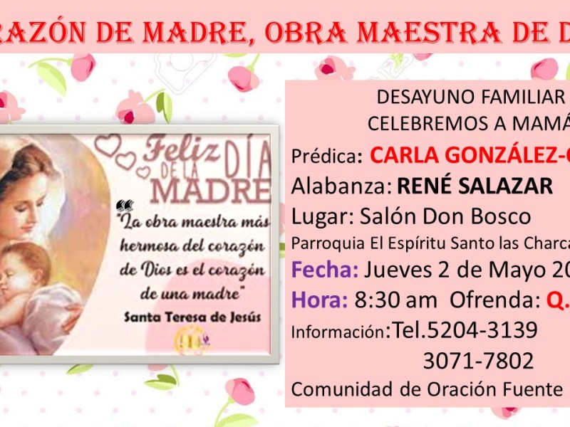 Desayuno por las&nbsp;madres