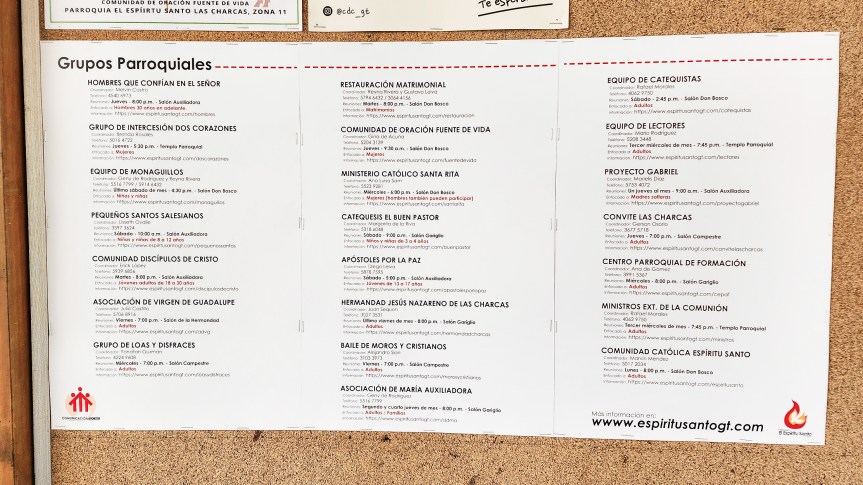 Nuevo directorio de grupos&nbsp;parroquiales