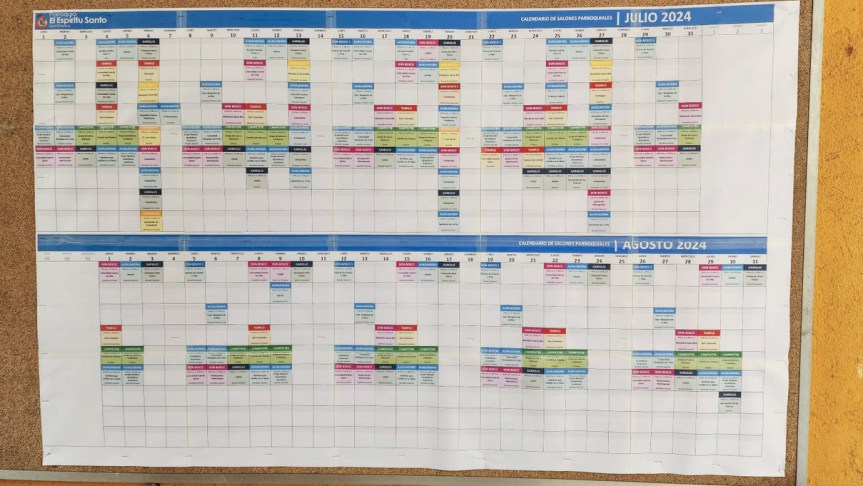 Nuestro calendario parroquial