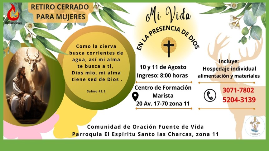 Retiro para mujeres: “Mi vida en la presencia de&nbsp;Dios”