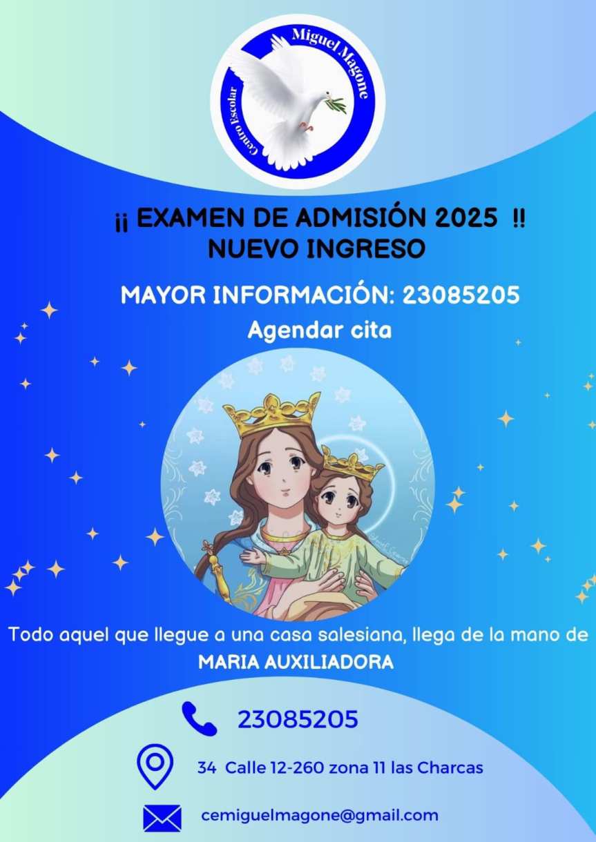 Admisiones 2025 en el Centro Escolar Miguel&nbsp;Magone