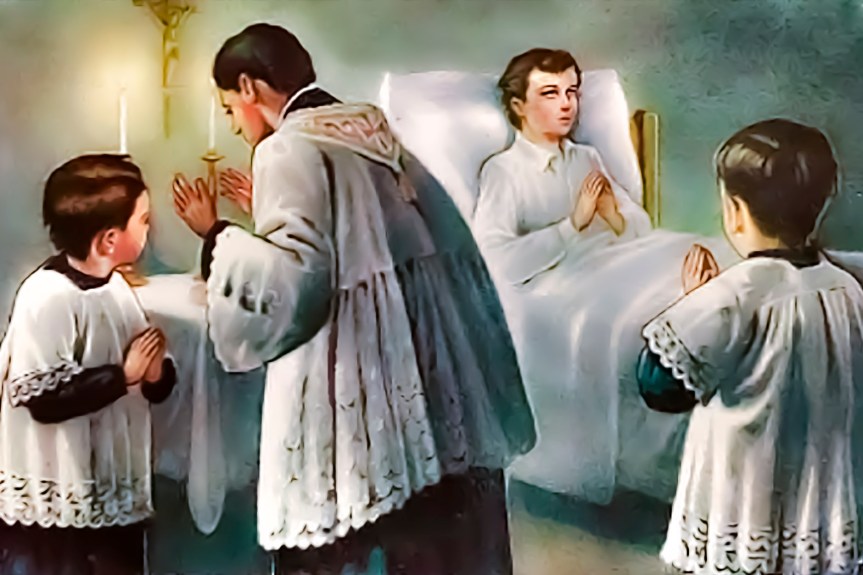 Se agrava su enfermedad. Se confiesa por última vez. Recibe el viático. Hechos&nbsp;edificantes