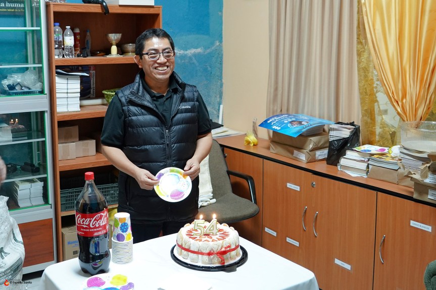 Celebrando el cumpleaños de p&nbsp;Carlos