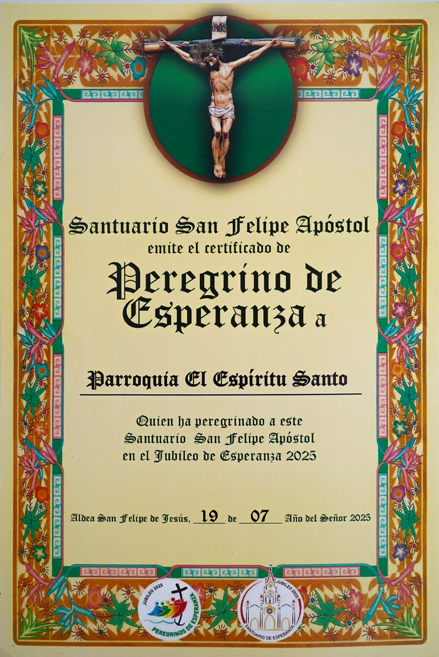 Agradecimiento al Santuario San&nbsp;Felipe