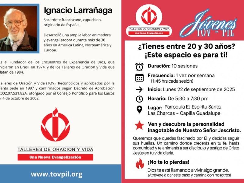 Talleres de Oración y Vida inician espacio para&nbsp;jóvenes